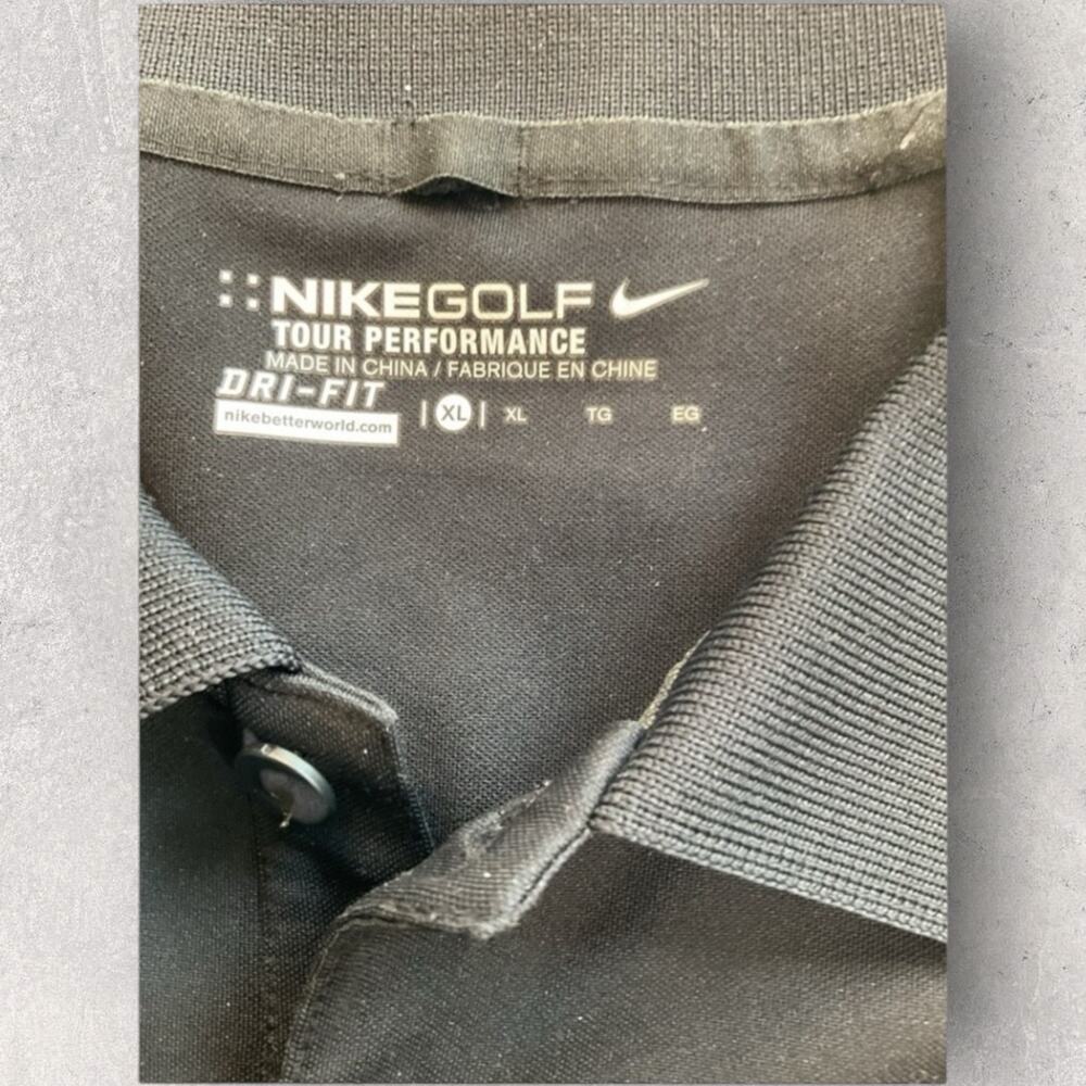 Nike Golf Dri-FIT Polo Shirt Men’s XL Navy Blue Swoosh Logo Athletic Golf Top - Picture 6 of 10